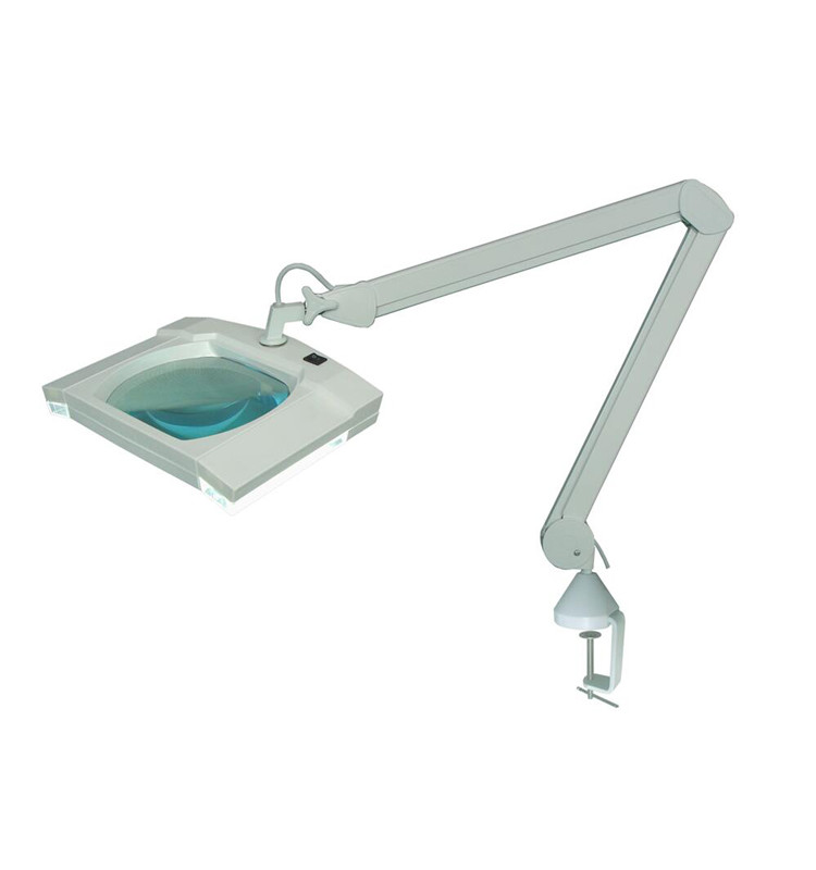 Clamp On Illuminated Magnifying Lamp White Color Compact Design Multi Function