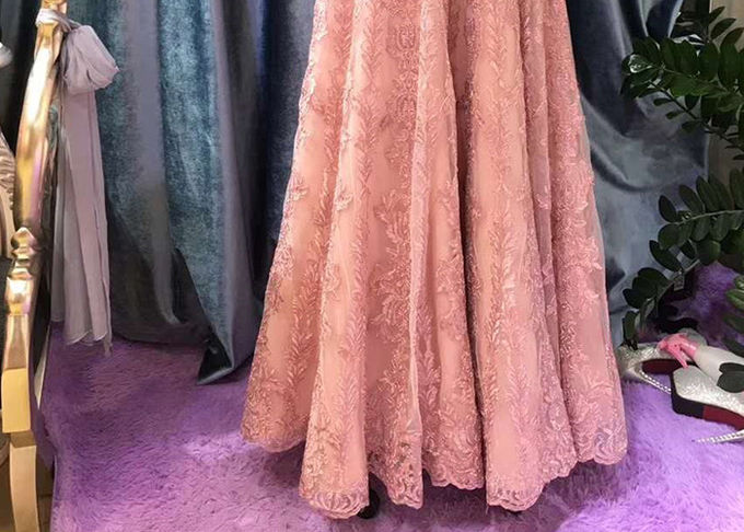 Beautiful A Line Ball Gown , A Line Pink Prom Dress Off Shoulder Back Zipper