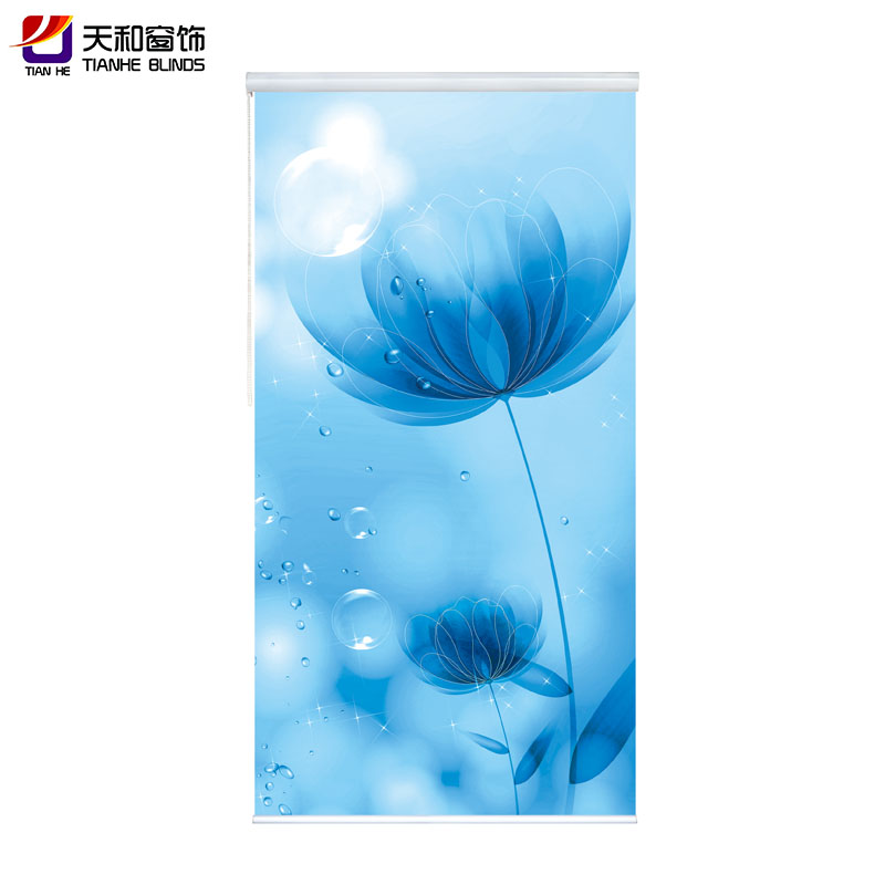 home curtain 3D printed window blinds with FR functional Latest design for living room