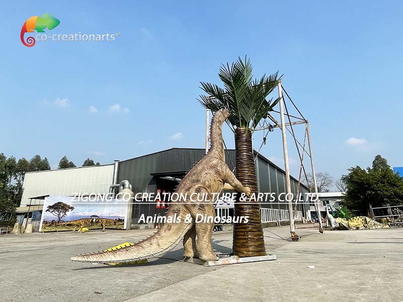 Manufacturer Life Size Simulation Shunosaurus Animatronic Dinosaur Model For Amusemen Park