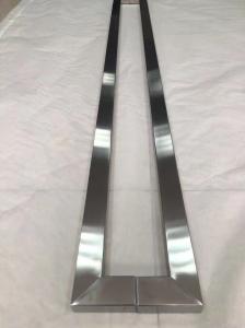 China China Custom Made Satin Brush No.4 Stainless Steel Door Handle In Foshan Manufacturer wholesale