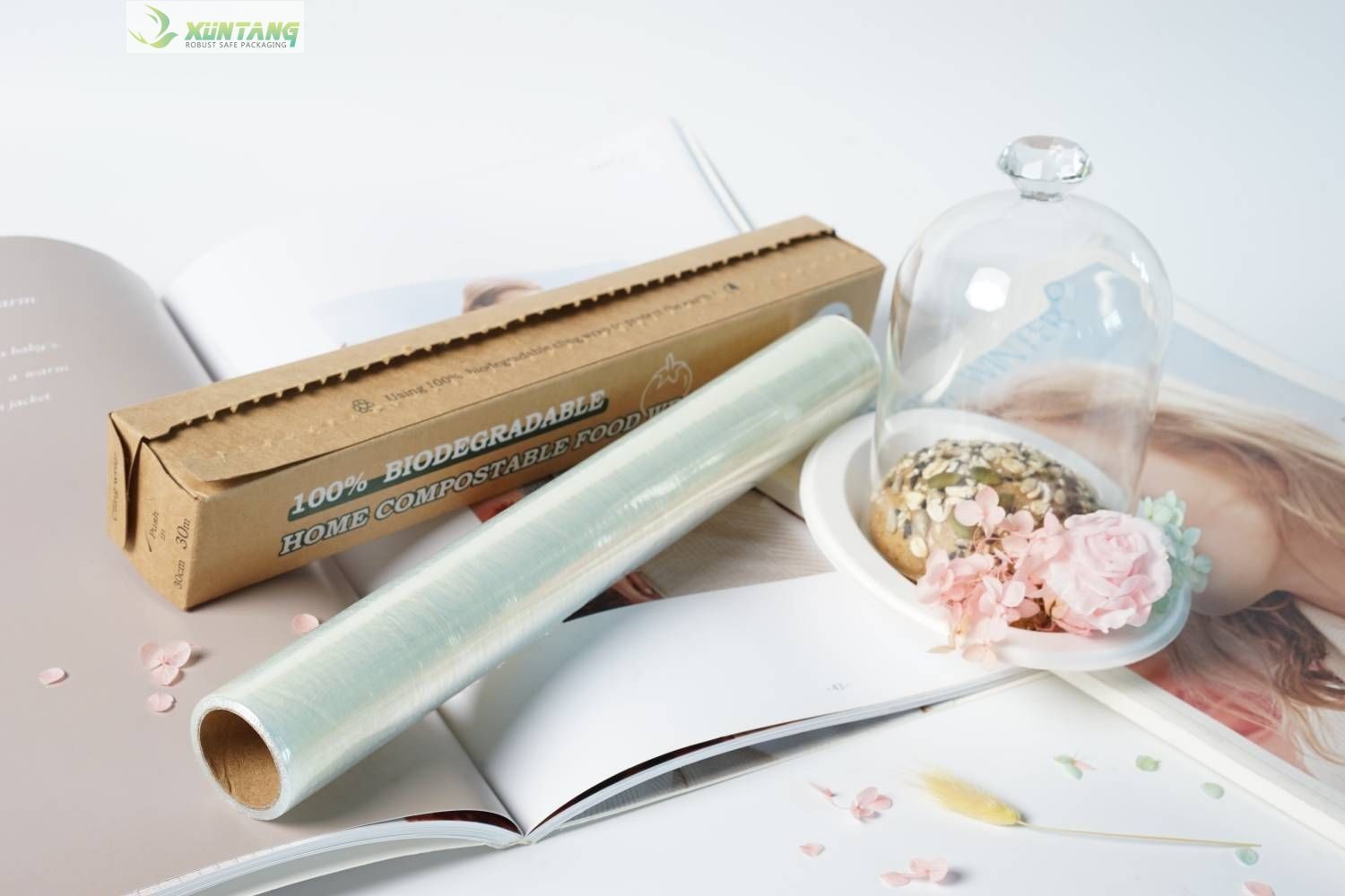 100% Compostable Cling Film Food Wrap 30cmx30mx10mic