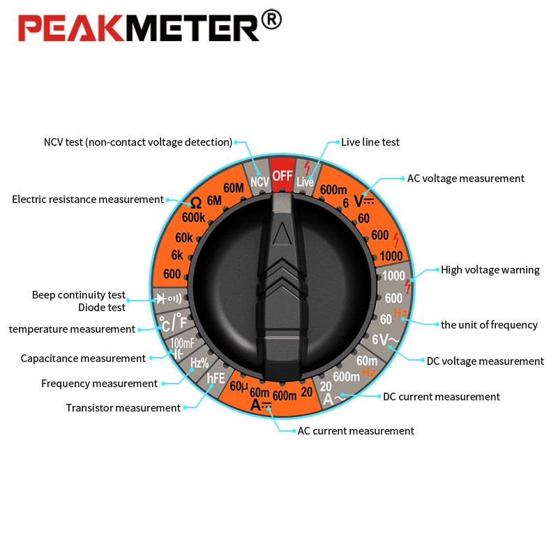 T-RMS Digital Multimeter Portable, Durable Design High Accuracy Wide Measurement Range Tester