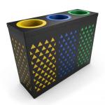 ISO14001 Certificate Supermarket 20gal Metal Recycling Bin
