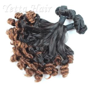 China Grade 9A Indian Funmi Human Hair , Beauty Curly Remy Hair Extensions wholesale