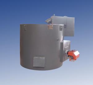 China Stationary Type Aluminum Crucible Furnace Silver 800KG Industrial Aluminum Melting Furnace wholesale