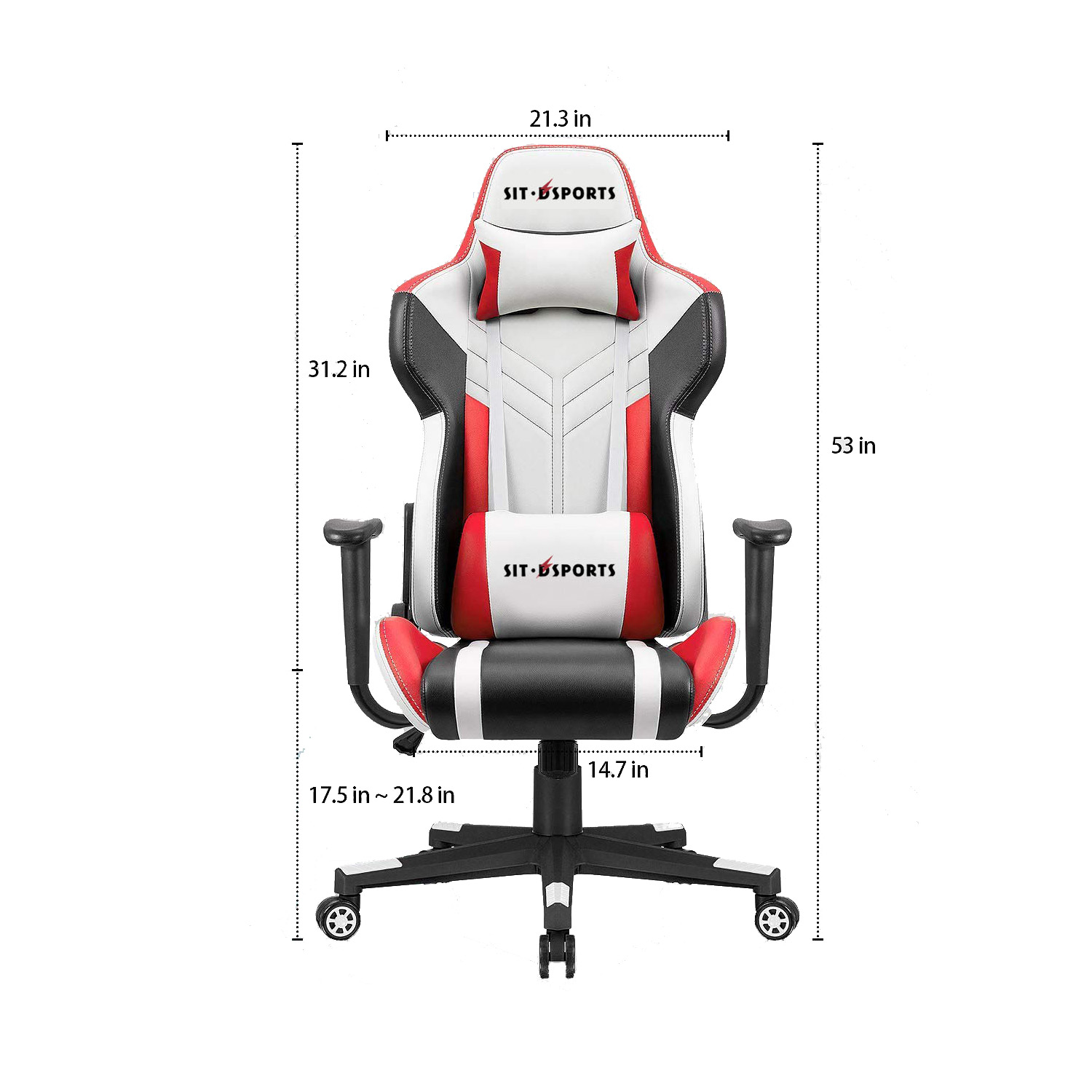 Professional White PU Leather Racing Gaming Chair for Comfortable E-sports Experience