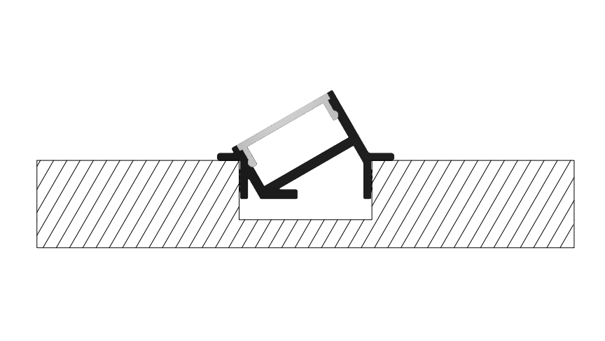 Cabinet Recessed LED Strip Profile Heat Dissipation 30*19mm Extrusion