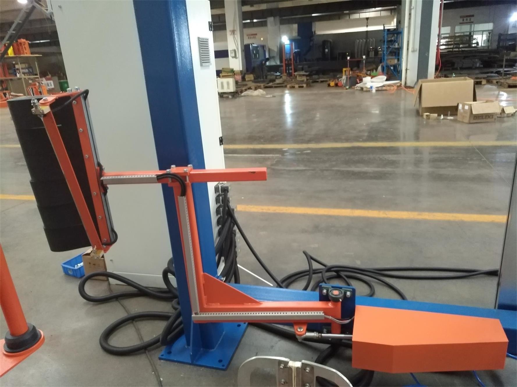 Customized Color Stretch Film Wrapper , Turntable Speed Pallet Strapping Machine