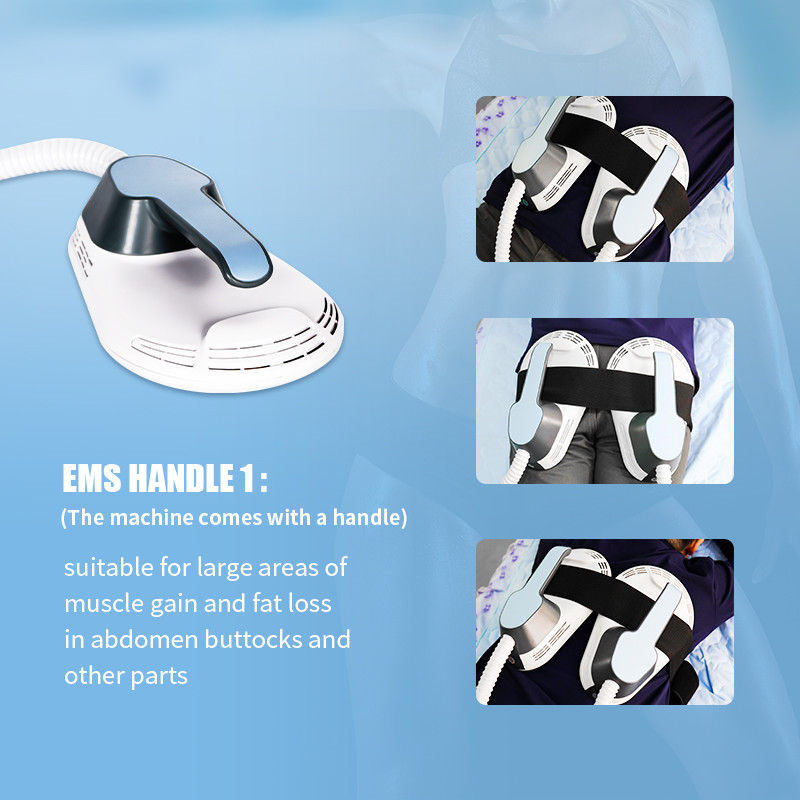 Electro magnetic portable emslim building muscle stimulate 15 tesla neo ems emt body sculpt 2 handles