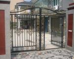 Contemporary Wrought Iron Doors Powder Coated Surface For Residential House