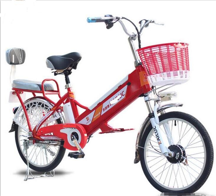 LCD Display 36v 48v 250w 350w 24 Inch Electric Bicycle