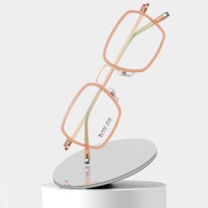 China Acetate Titanium Ultra Light Glasses CE Metal Box Clear Lens wholesale