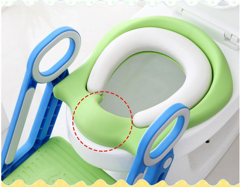 Plastic 2 in 1 Potty Training Toilet for Kids Anti-Slip Pad Step Stool Toddler Toilet Seat