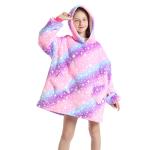Fashionable Comfortable Childrens Hooded Pajamas Wearable Blanket Hoodie