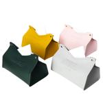 Simple Style Luxury Floral PU Leather Car Toilet Square Tissue Paper Box Cover