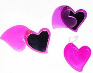 China heart shape one side pocket mirror wholesale