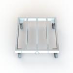 Knocked Down Heavy Iron Tube Industrial Dolly Cart For Transporting