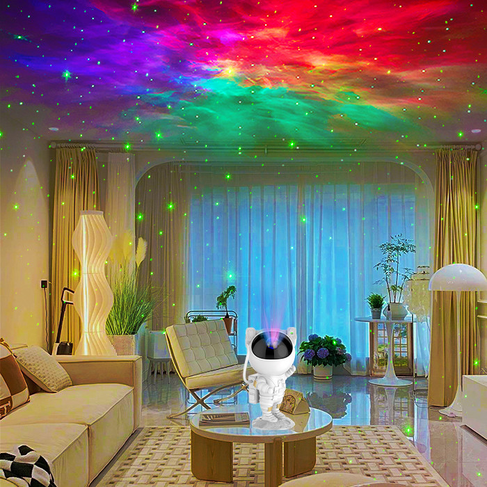 5V 1A Astronaut Galaxy Star Projector Light White Basic TPE Material