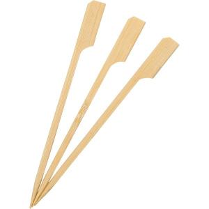 China Food Grade Natural Wooden Bamboo Paddle Picks Skewers For Fruit 18cm wholesale