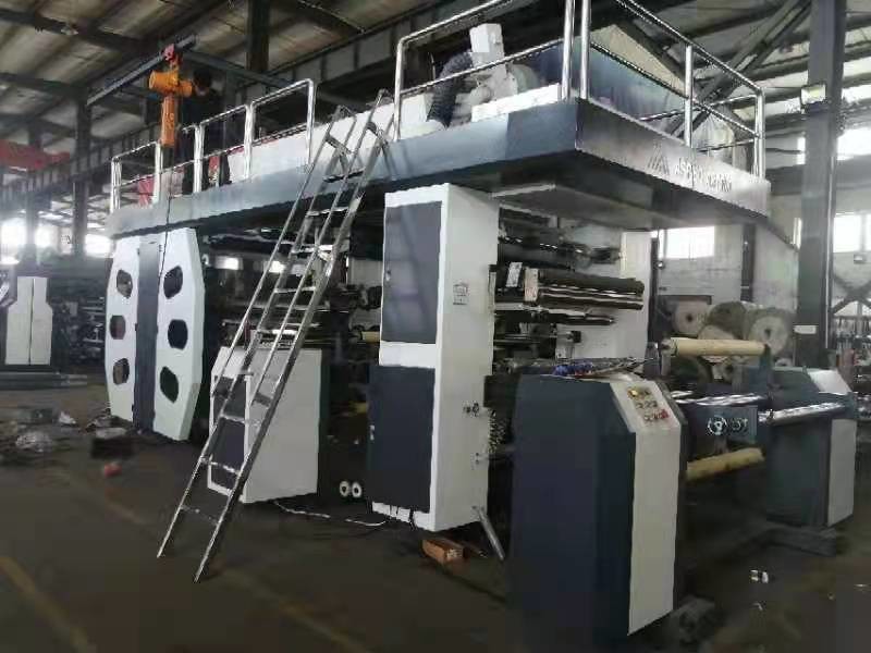 High Speed Flexo Printer for Paper, Plastic Film, Non-woven Fabric# Printing Width 600-2000mm 8-Color Flexo Printer