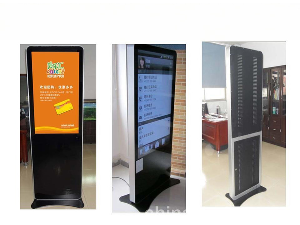 42 inch floor standing vertical LCD multimedia video TV totem signge AD display with WIFI network function