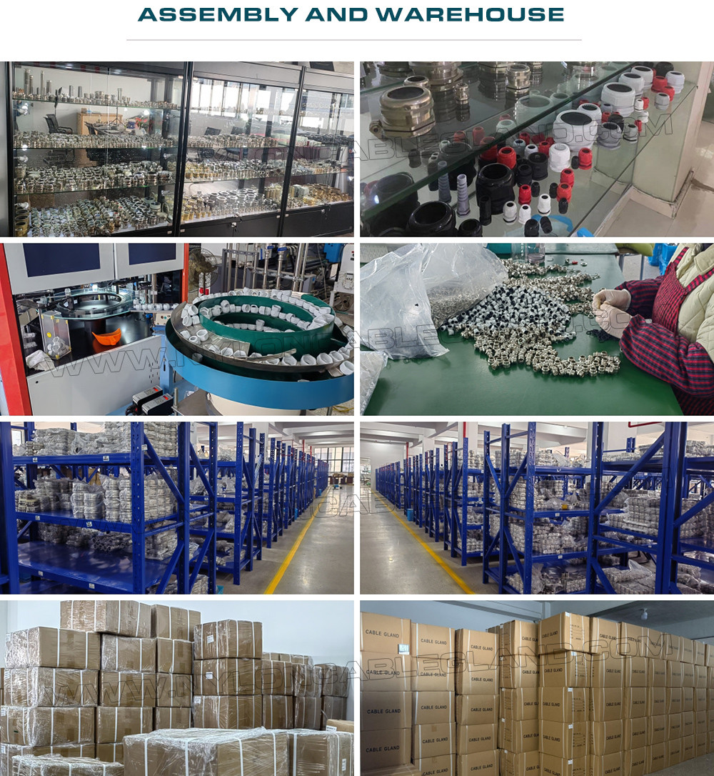 Long Thread Cable Glands IP68, Stainless Steel EN 1.4404/1.4401/1.4301, Metric M12~M100, for Thick Enclosure