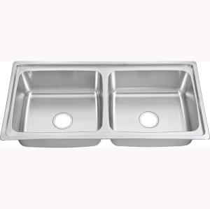 China 1000*500MM Stainless Steel Double Bowl Sink wholesale
