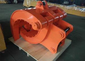 China Q345B NM400 Excavator Thumb Grab Hitachi Orange Color 990 mm Bucket Width wholesale