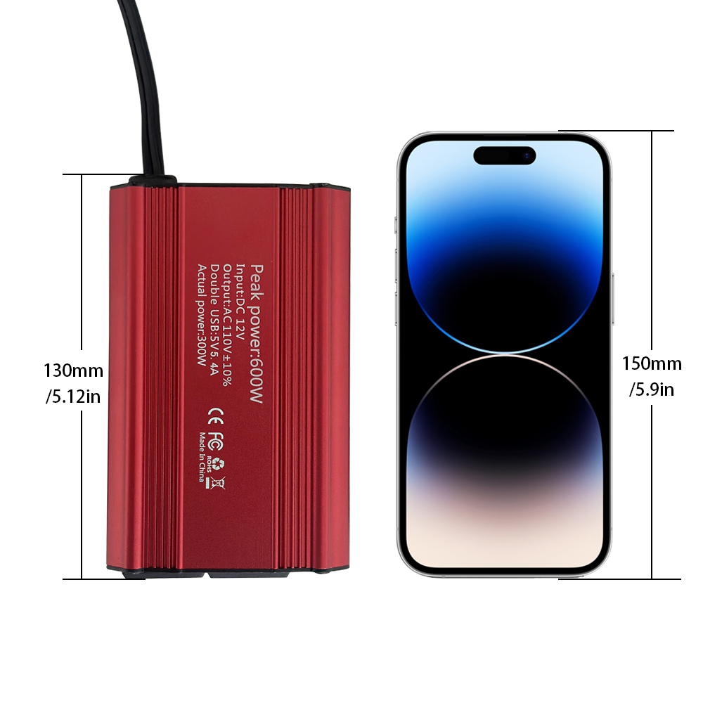Universal Socket Car Power Inverter 300W 12V 220V Modified Sine Wave Converter Adapter for Laptop Phone USB Charging