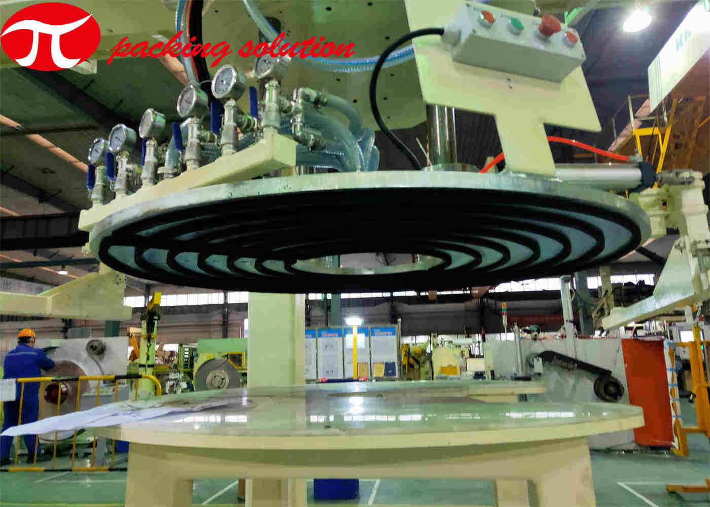 Electric Copper Coil Packing Machine With Welding Stacking Circumferential Labeling System