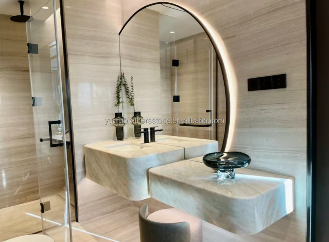 Engineered Flooring Wall Panels/Boards in Gray Wood Grain Marble for Customized Style