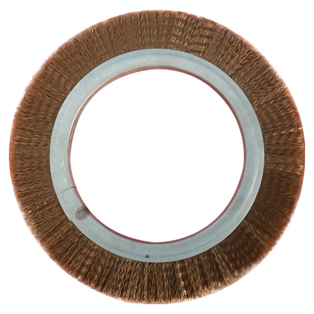 180mm Pickling Crimped Wire Wheel Brush PA Filament Flame Retardant
