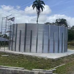 China Big Capacity Pressed Round Corrugated Steel Water Storage Tanks Portable Customized wholesale