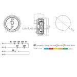 35.6MM Stainless Steel Round Lift Stop Elevator Hall Call Button Red Blue Orange