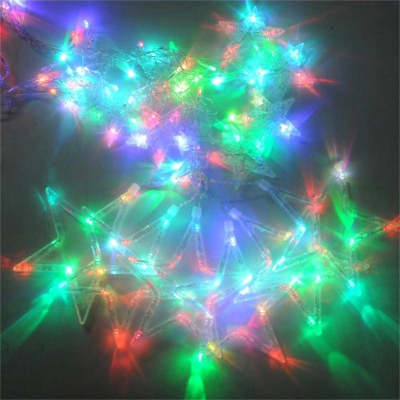 Christmas Fairy Lights Ramadan Led String Lights Star Garland on Window Curtain Indoor Tree Decoration Halloween Wedding
