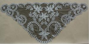 China Beautiful Sliver Wire Embroidery on Black Spanish style Mantillas Size 120*60cm wholesale