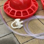 Cone Shape Anti Drip Red Plastic Poultry Drinker
