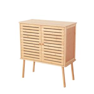 China ODM Double Shutter Bamboo Kitchen Storage Cabinet Modern wholesale