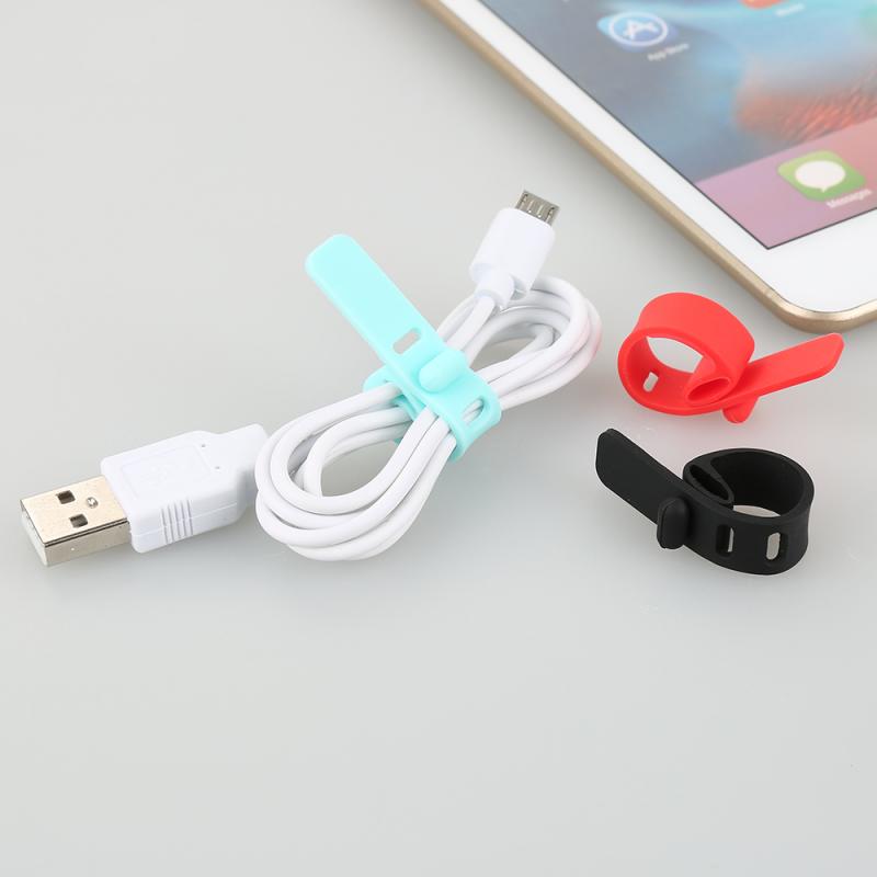1.5mm-2.0mm Oval Silicone Self Gripping Cable Ties 6.5cm 7.4cm