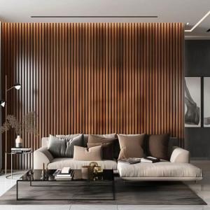 China Timber Veneer Oak Acoustic Wood Wall Panels Modern Style Sound Proof 0.85NRC wholesale