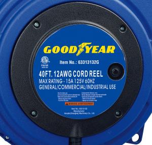 China 12/3 40ft Wall Mounted Extension Cord Reel Goodyear Cable Reel wholesale