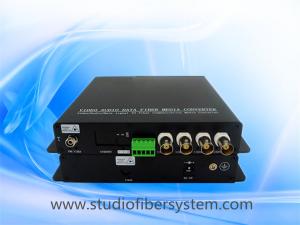 China 4CH HDCVI video audio fiber converter with black aluminum case wholesale