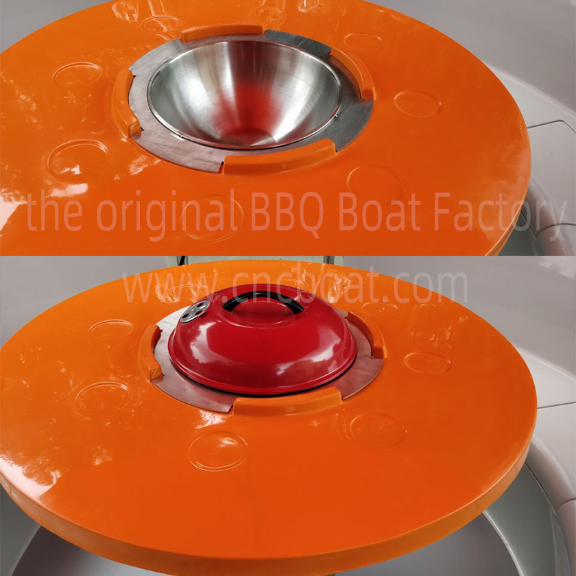 Diameter 250cm Depth 30cm 316L Stainless Steel BBQ Boat