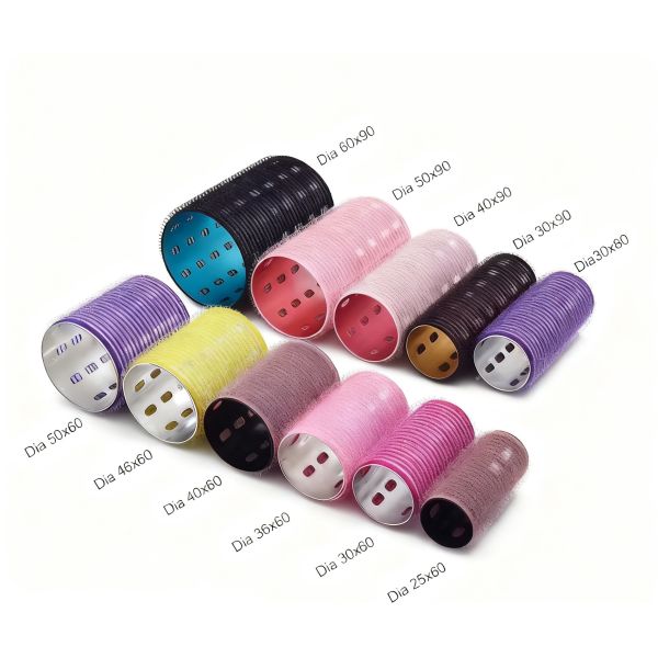 Dansky Factory Custom Aluminum Hook and Loop Hair Rollers for Hair Styling and Curling Hot Temperature Metal Curlers