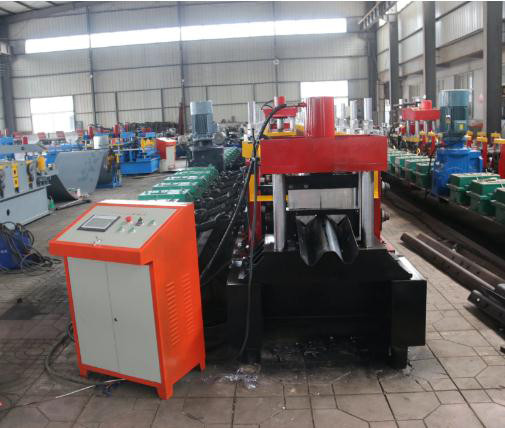 Crash Barrier Highway Guardrail Roll Forming Machine Two Waves