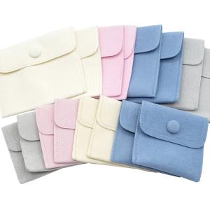 China Microfiber Fabric Drawstring Gift Bags Envelope Suede Charms Packing wholesale