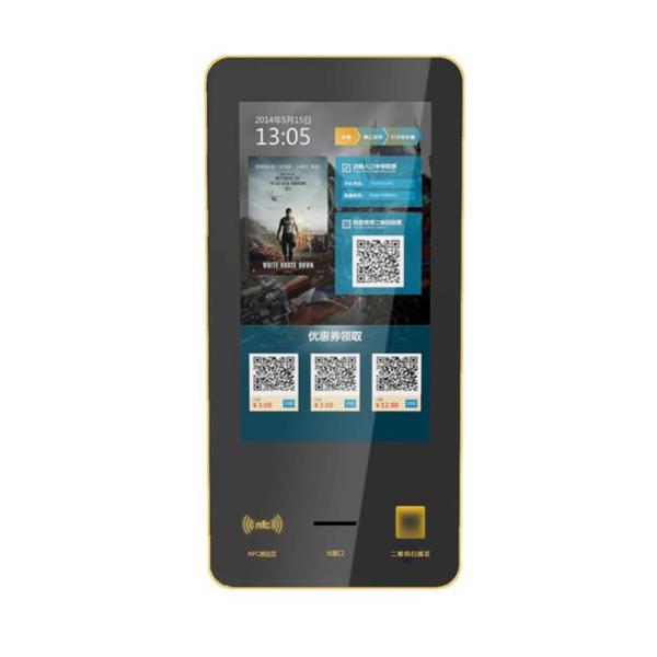Desktop Hotel Terminal Check In With Touch Screen Thermal Printer QR Code Scanner NFC Impact Cinema Ticket Kiosk