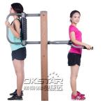 china outdoor park gym equipment wood outdoor back stretching device