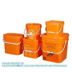 5 To 25 Liter Square Plastic Buckets Rectangular Buckets With Lid And Handle